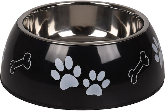 Flamingo Bowl Divar Paw Print Black 900ml