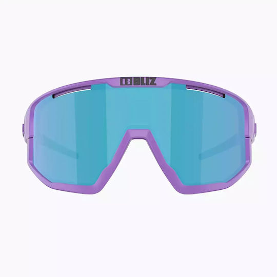 Bliz Cycling Glasses Fusion Matt with Purple Frame & Multicolour Lenses