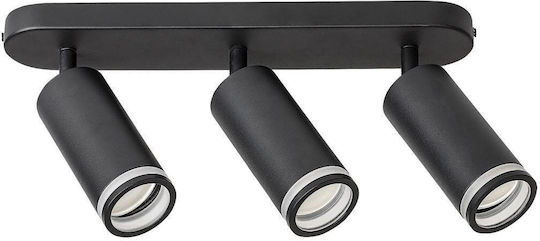 Rabalux Triple Ceiling & Wall Spot with GU10 Socket in Black Color