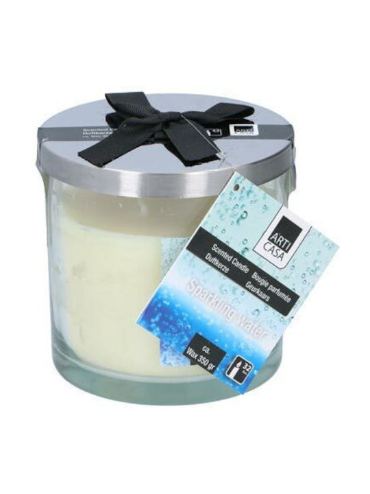 Arti Casa Scented Candle Jar with Scent Sparkling Water White 10x10cm 1pcs
