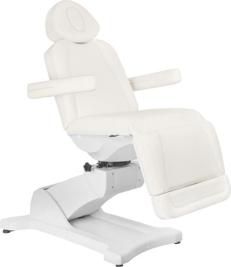 Beauty Chair White with Adjustable Height and Electric Lifting