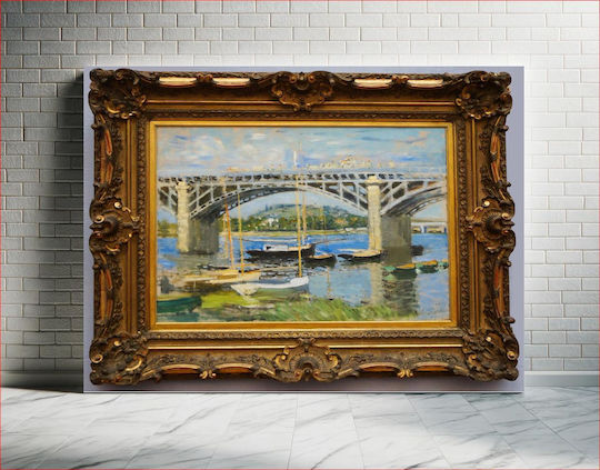 Claude Monet.- Le Pont D'argenteuil.jpg Картина на Платно 65x40см