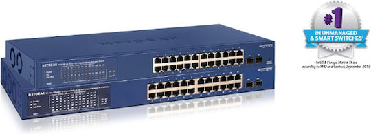 NetGear GS724TPP Unmanaged PoE+ Switch with 24 Gigabit (1Gbps) Ethernet Ports and 2 SFP Ports