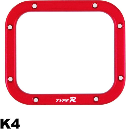 Autoline K4 Διακοσμητικό Πλαίσιο Λεβιέ Ταχυτήτων Αυτοκινήτου σε Κόκκινο Χρώμα