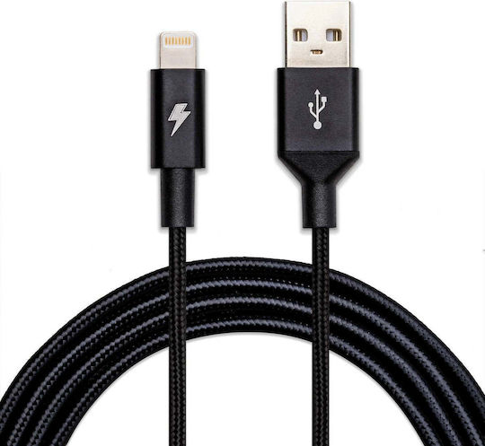 Редовна USB-A към Lightning кабел Черен 3м
