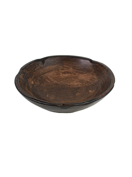 Nakaro Wood Wooden Salad Bowl Brown 25x25x8cm