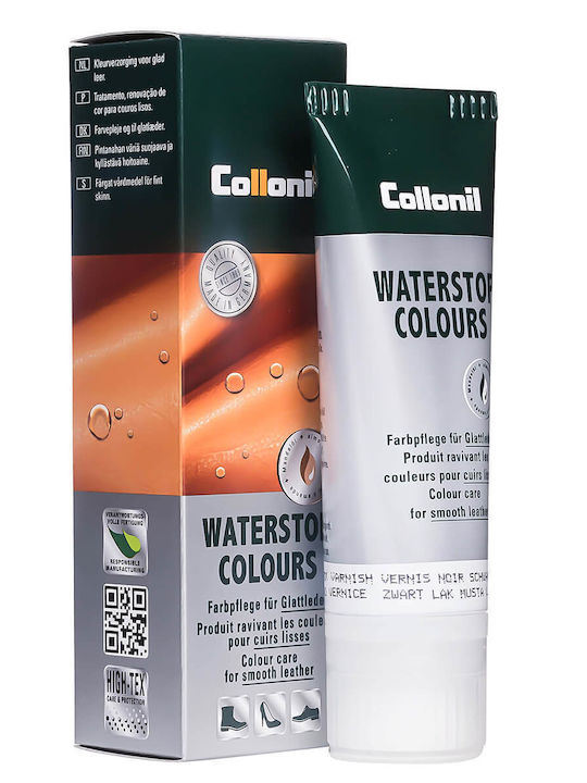 Collonil Waterstop Colours Almond Oil Shoe Cream 75 Ml Lack-schwarz