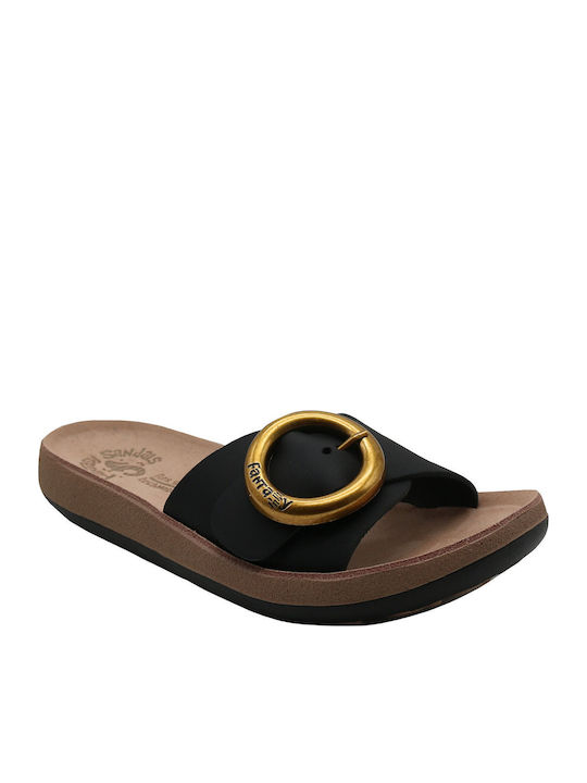 Fantasy Sandals Leder Flache Damen Sandalen Sch...