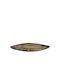 Blatt Dekorative Platte Keramik Beige 1Stück 33x14cm