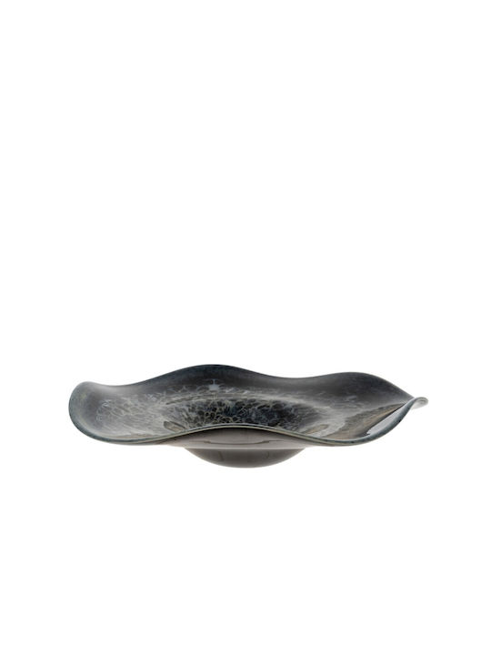 Zen Collection Glass Decorative Platter Black 43x9cm