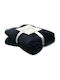 Olia Home Κουβέρτα Fleece Υπέρδιπλη 220x240εκ. Μαύρη