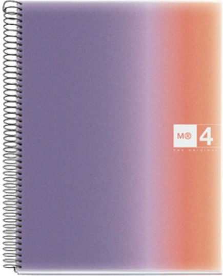 Miquelrius Τετράδιο Σπιράλ Pp Aurora Provence A4 Ριγέ 120φ 4θέματα