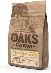 Oak's Farm Grain Free Cat Adult Sterilised Salmon & Krill 400gr Oak's Farm Grain Free Cat Adult Sterilised Salmon & Krill 400gr