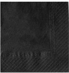 Finezza Serviette Luxus 1F Schwarze 24x24cm 400...