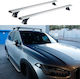 Bare de acoperiș aerodinamice din aluminiu Cruz Airo T-128cm Set picioare pentru Volvo Xc90 2015+ Fără balustradă Argintii 2 bucăți