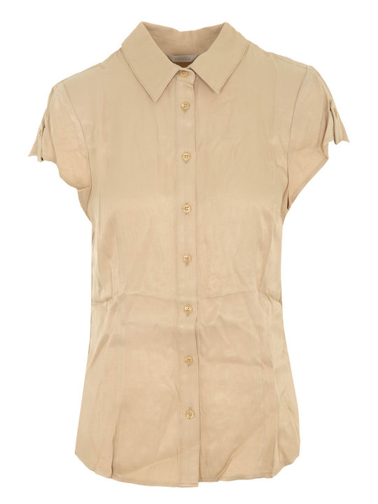 Guess Women's Long Sleeve Shirt Beige