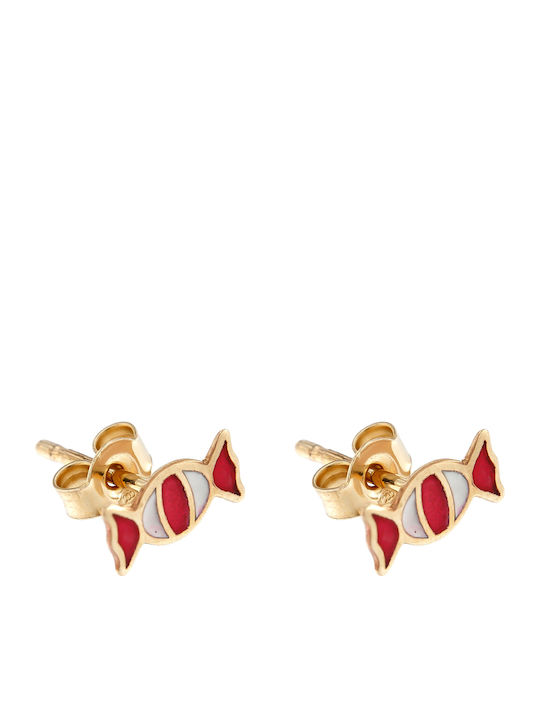 Daskalakis Kids Earrings Studs from Gold 14K