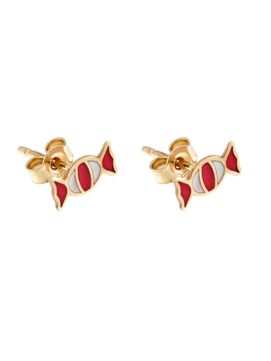 Δασκαλάκης Kids Earrings Studs made of Gold 9K