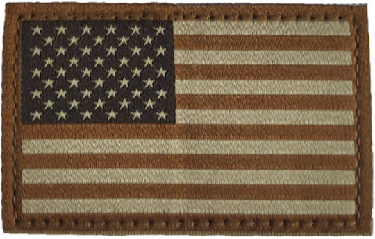 Usa Large Flag Σήμα Υφαντό Κογιότ Καφέ