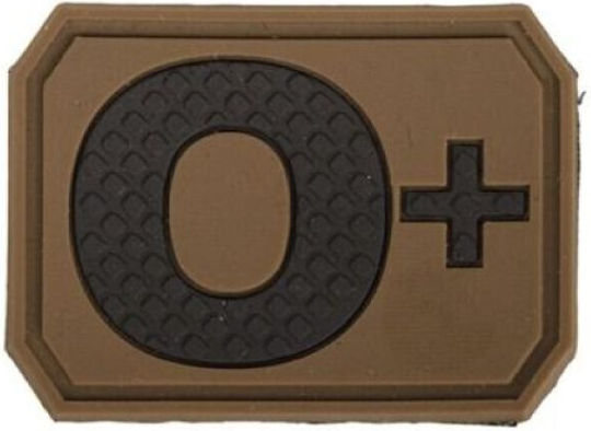 Mil-tec Blutgruppe 3D Low Visibility PVC Patch Blutgruppe 0+ Coyote
