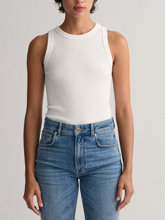 Women's Blouse Cotton Sleeveless White