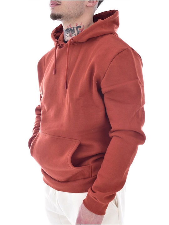 Just Emporio Herren Sweatshirt Jacke mit Kapuze und Taschen Rot