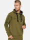 Rushen Sweatshirt mit Kapuze Olive/Black