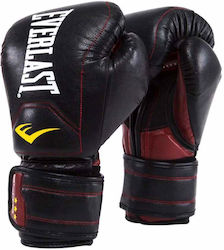 Everlast Elite Hook Γάντια Πυγμαχίας Δερμάτινα για Σάκο Μαύρα