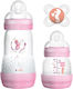 Mam Plastic Bottle Set Easy Start Anti-Colic with Silicone Nipple for 0+, 0+ m, months 130ml 1pcs