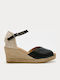 Platforme Dama Anatomice Tip Espadrile Negre