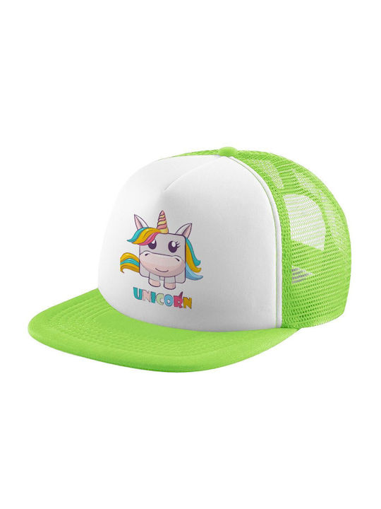 Koupakoupa Παιδικό Καπέλο Υφασμάτινο Unicorns Cube Πράσινο
