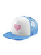 Koupakoupa Kids' Hat Fabric Heart Hidden Msg Light Blue