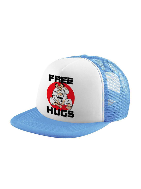 Koupakoupa Παιδικό Καπέλο Υφασμάτινο Judo Free Hugs Γαλάζιο