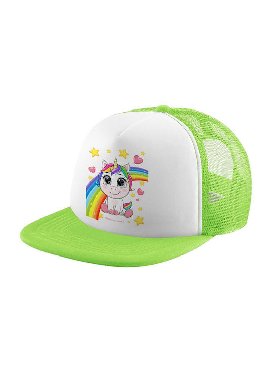 Koupakoupa Kids' Hat Fabric Unicorn Baby Με Όνομα Green