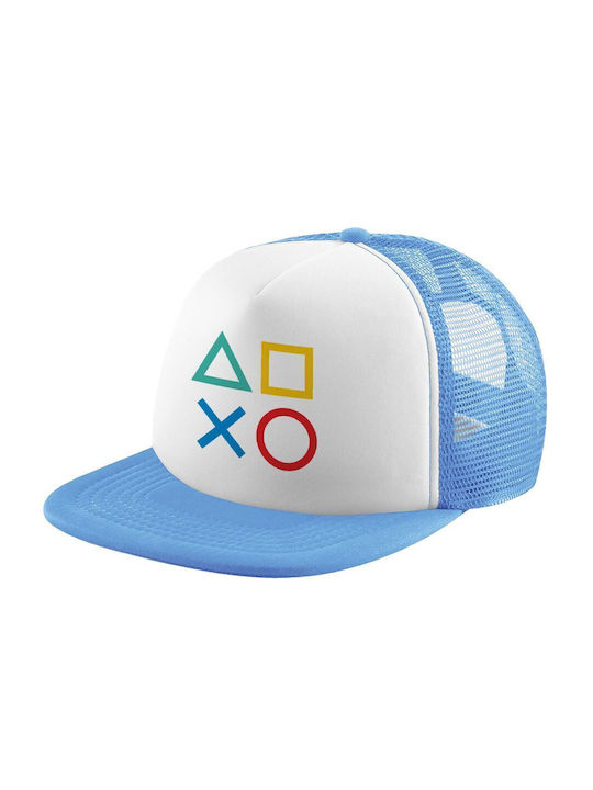 Koupakoupa Kids' Hat Fabric Gaming Symbols Light Blue