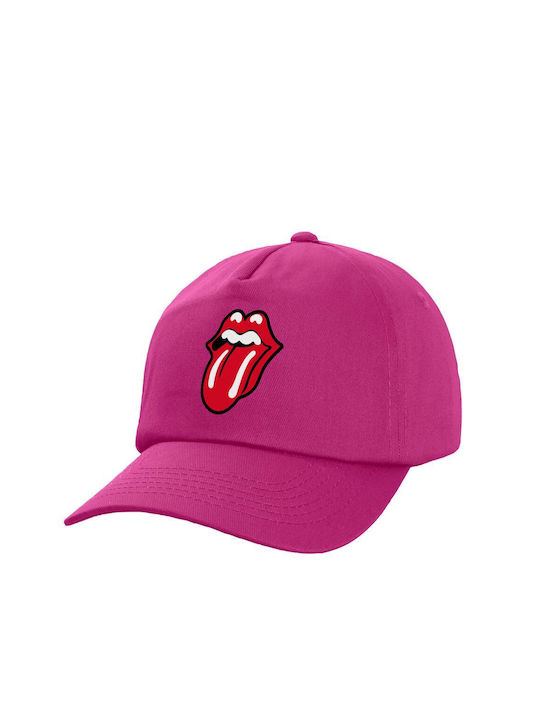 Koupakoupa Kinderhut Stoff Rolling Stones Kiss Lila