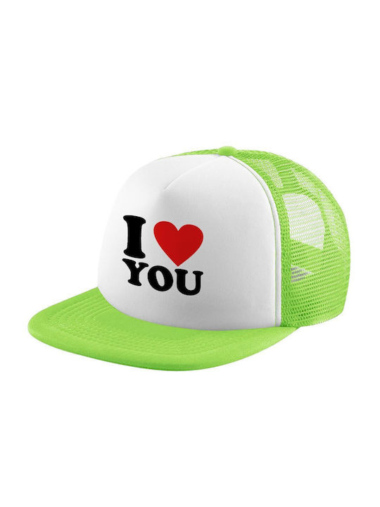 Koupakoupa Kids' Hat Fabric I Love You Green