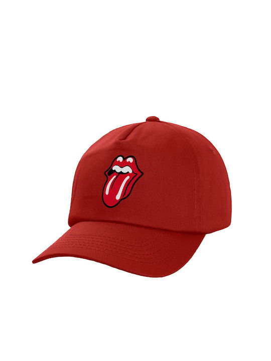 Koupakoupa Kids' Hat Fabric Rolling Stones Kiss Red