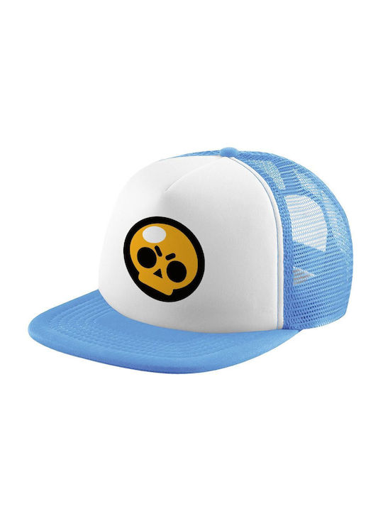 Koupakoupa Kids' Hat Fabric Brawl Stars Skull Light Blue