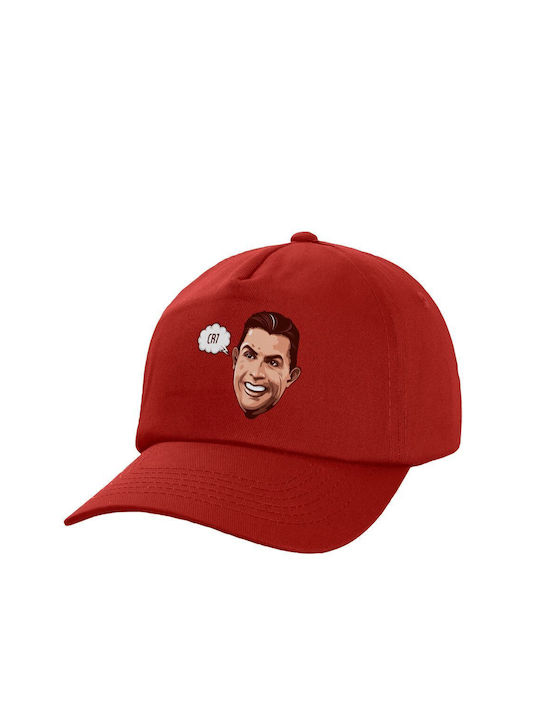 Koupakoupa Kids' Hat Fabric Cristiano Ronaldo Red