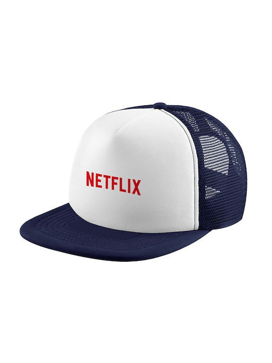 Koupakoupa Παιδικό Καπέλο Jockey Υφασμάτινο Netflix Λευκό