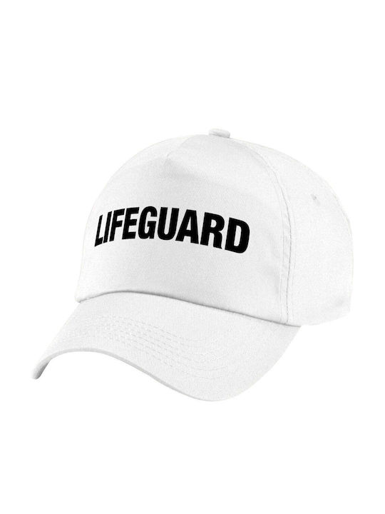 Koupakoupa Pălărie pentru Copii Tesatura Lifeguard Alb
