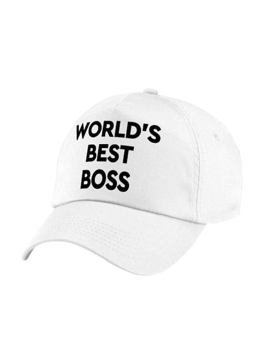 Koupakoupa Kids' Hat Fabric World's Best Boss White