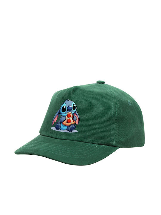 Koupakoupa Παιδικό Καπέλο Υφασμάτινο Stitch Pizza Πράσινο