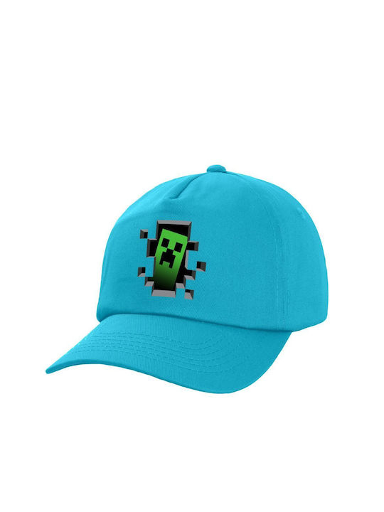 Koupakoupa Παιδικό Καπέλο Υφασμάτινο Minecraft Creeper Μπλε