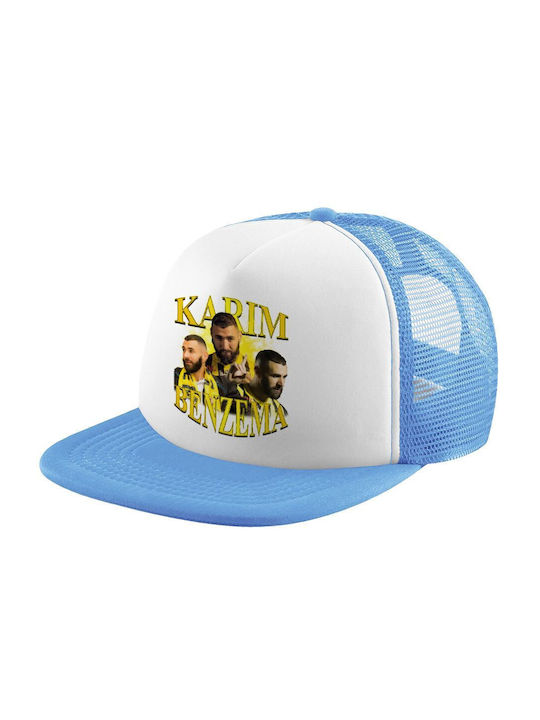 Koupakoupa Kids' Hat Jockey Fabric Karim Benzema Light Blue