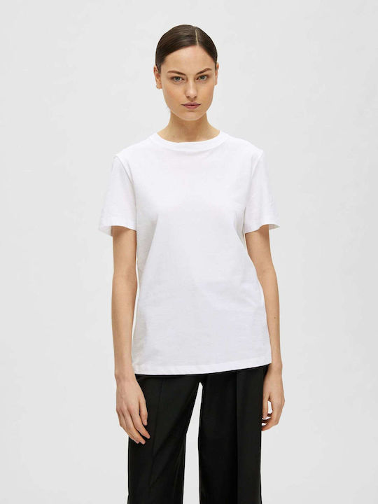Selected Γυναικείο T-shirt Λευκό