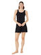 Siyah Inci Summer Women's Pyjama Set Black