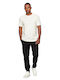 Calvin Klein Badge T-shirt Bărbătesc cu Mânecă Scurtă Ivory