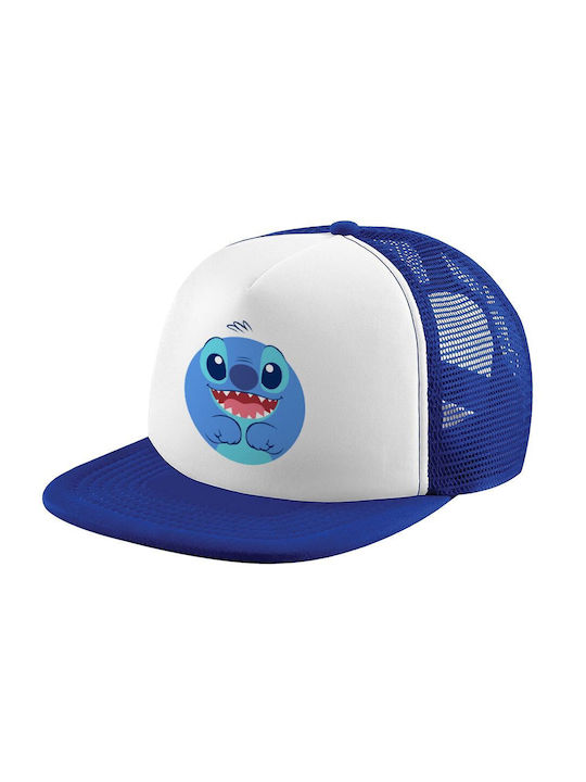 Koupakoupa Kids' Hat Jockey Fabric Lilo & Stitch Blue White